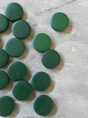 Green Wood Painted 20mm Flat Round beads, chunky jewelry earrings, jewelry making, big Beads, hippie drop earrings mod boho rainbow
