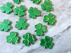 Shamrock Acrylic Earring Blanks, acrylic blanks, green glitter jewelry, resin earrings, lucite earring blanks, St. Patricks Day, green jewel