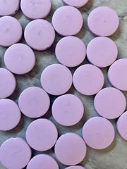 Lavender Purple Wood Painted 20mm Flat Round beads, chunky jewelry earrings, jewelry making, big Beads hippie drop earrings mod boho rainbow