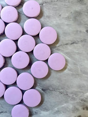 Lavender Purple Wood Painted 20mm Flat Round beads, chunky jewelry earrings, jewelry making, big Beads hippie drop earrings mod boho rainbow
