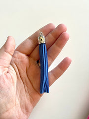 WHOLESALE Pieces 3.5 Inch Extra Long Silver Capped Suede Tassels Jewelry Supplies Monogram Keychain Suede Metallic, sale clearance beads
