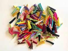 WHOLESALE Pieces 3.5 Inch Extra Long Gold Capped Suede Tassels Jewelry Supplies Monogram Keychain Suede Metallic, sale clearance beads