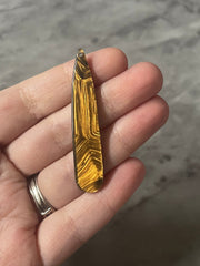 Brownish Gold Texture acrylic Beads, geometric shape acrylic 55mm Long Earring or Necklace pendant bead 1 one hole, gold jewelry