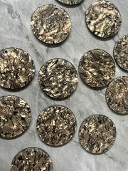 Brown Crinkle Shiny Acrylic Blanks Cutout, Circle blanks, earring pendant jewelry making, 35mm circle jewelry, 1 Hole circle bangle pendant