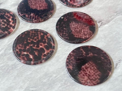 Dark Pink Magenta Snakeskin Glitter Resin Acrylic Blanks Cutout, circle round earring, jewelry making, 35mm jewelry, 1 Hole earring blanks