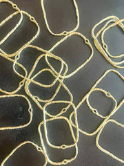 Gold Oval Rectangle metal earring Beads, circle cutout Necklace pendant bead, one hole at top DIY blanks 33mm circles oval