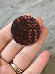 Dark Pink Magenta Snakeskin Glitter Resin Acrylic Blanks Cutout, circle round earring, jewelry making, 35mm jewelry, 1 Hole earring blanks