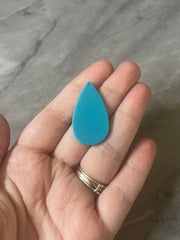 Teal Blue bright neon teardrop Beads, teardrop cutout acrylic 35mm Earring Necklace pendant bead one hole colorful pink blue green orange