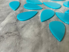 Teal Blue bright neon teardrop Beads, teardrop cutout acrylic 35mm Earring Necklace pendant bead one hole colorful pink blue green orange
