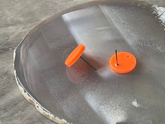 14mm NEON ORANGE post earring round blanks, orange round earring, orange stud earring, drop dangle earring making colorful jewelry blanks