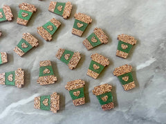 Hot Coffee Acrylic Blanks Cutout, stud earring jewelry making, stud blanks, winter Christmas holiday glitter stocking stuffer hot chocolate