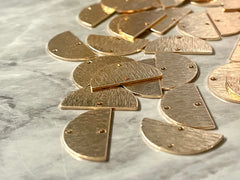 Gold Half Moon Medium circle Earring, 21mm Earrings focal point gold hardware 2 Hole gold diy earring wires statement boho geometric jewelry