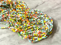 WHOLESALE! Disco Queen, Yellow blue green Glass Beads Strands 3mm Faceted Rondelle Bead strands, 16 inch strands 190 beads per strands
