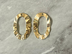 Gold Oval Earring Hoops, 35mm Necklaces Earrings focal point, gold hardware, gold diy earring wires gold statement boho geometric jewelry