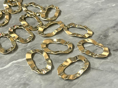 Gold Oval Earring Hoops, 35mm Necklaces Earrings focal point, gold hardware, gold diy earring wires gold statement boho geometric jewelry
