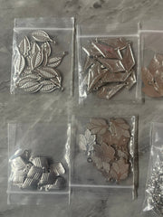 WHOLESALE Large LOT silver findings for jewelry creation, bangle making earring decor, fasteners charms pendants dangle chandelier necklace