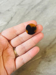 Brown Black Tortoise Shell Acrylic Blanks Cutout, Circle blanks, earring pendant jewelry making, 20mm circle jewelry, 1 Hole circle bangle