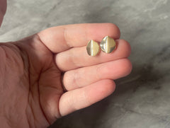 WHOLESALE Gold Wavy round post earring circle blanks drop stud earring, Gold dangle DIY earring mod making round earrings