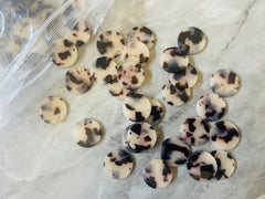 Blonde Black Tortoise Shell Acrylic Blanks Cutout, Circle blanks, earring pendant jewelry making, 20mm circle jewelry, 1 Hole circle bangle