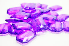 Purple Large Translucent Beads - Faceted Nugget Bead - FLAT RATE SHIPPING 30mmx22mm