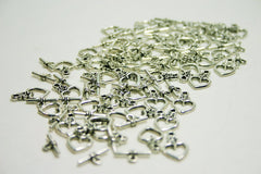 Heart Toggle Closures - Jewelry Making Connectors - Flat Rate Shipping - Ships FAST!