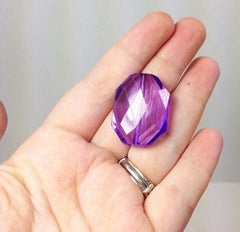 Light Purple Large Translucent Beads - Faceted Nugget Bead - FLAT RATE SHIPPING