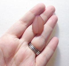 Champagne Translucent Beads - 26mm x 16mm Faceted nugget Bead - FLAT RATE SHIPPING - Jewelry Making - Wire Bangles