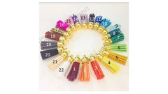 Gold Capped Suede Tassels in 22 colors - Flat Rate shipping - Swoon & Shimmer - 3