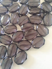 31x24mm Smokey Gray Slab Nugget Beads - Beads for Bangle Making or Jewelry Making