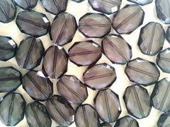 31x24mm Smokey Gray Slab Nugget Beads - Beads for Bangle Making or Jewelry Making