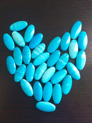 Blue Water Mermaid 35mm Bead - Oval Nugget Bead - Bangle or Jewelry Making, bangle beads, mermaid jewelry, blue beads