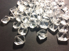 Bow Tie Beads 12x12mm clear Bead - FLAT RATE SHIPPING - Translucent Jewelry Making - Gold or Silver Wire Bangles