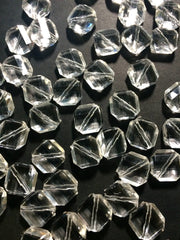 Bow Tie Beads 12x12mm clear Bead - FLAT RATE SHIPPING - Translucent Jewelry Making - Gold or Silver Wire Bangles