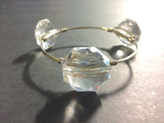 Clear Large Translucent Beads - Faceted Octogon Bead - 26mm - Bangle Necklace Earring Jewelry Making Beads