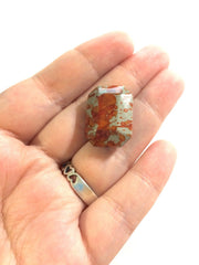 Freckled ORANGE Beads - Octogon 24x16mm Large faceted acrylic nugget beads for bangle or jewelry making