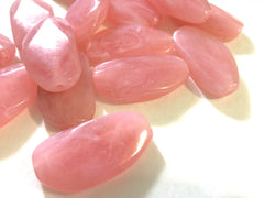 Large SOFT PINK Stone Beads - Acrylic Beads that look like stained glass for Jewelry Making-Necklaces, Bracelets, or Earrings 45MM