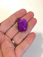 Freckled PURPLE Beads - Octogon 24x16mm Large faceted acrylic nugget beads for bangle or jewelry making