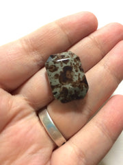 Freckled CHOCOLATE BROWN Beads - Octogon 24x16mm Large faceted acrylic nugget beads for bangle or jewelry making