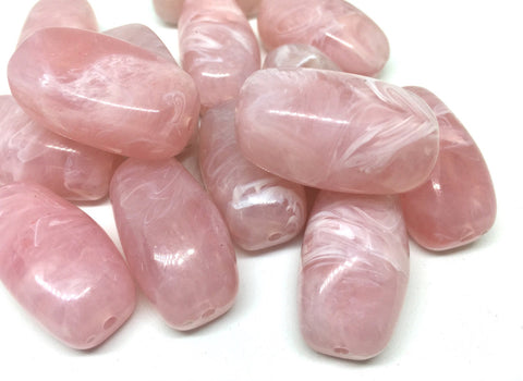 Pink Beads, Soft Pink, 32mm rectangle Gemstone Beads, The Treasure Collection, acrylic beads, craft supplies, wire bangle jewelry making