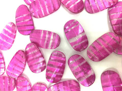 Pink Beads, Striped Beads, 30mm Beads, big acrylic beads, bracelet necklace earrings, jewelry making, acrylic bangle bead, pink jewelry