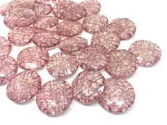 ROSEGOLD Circular Acrylic Beads, 20mm Beads, rosegold beads, pink beads, Dinosaur Egg crackle beads, red beads, rosegold wire bangle bead