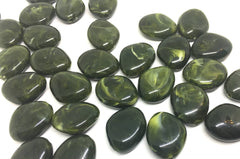 Olive Green Beads, The Princess Collection, 25mm Beads, big acrylic beads, bracelet necklace earrings, jewelry making, dark green jewelry