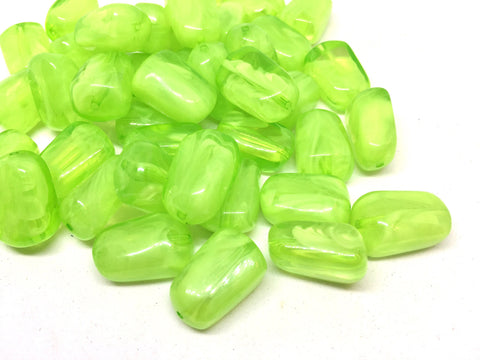 Lime Green 21mm Beads, geometric acrylic beads, bracelet necklace earrings, jewelry making, acrylic bangle beads, lime green bangle