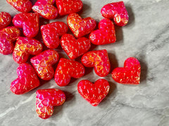 Hearts in Heart 30mm acrylic beads, Red chunky craft supplies wire bangle jewelry making love beads heart jewelry Valentine’s Day love