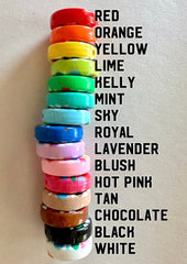 Rainbow Cobblestone Circle beads, chunky craft supplies wire bangle making round resin jewelry pen girls bubblegum pink black white 22mm