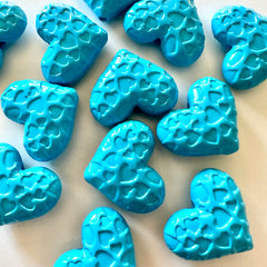 Hearts in Heart 30mm acrylic beads, Blue chunky craft supplies wire bangle jewelry making love beads heart jewelry Valentine’s Day love