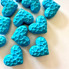 Hearts in Heart 30mm acrylic beads, Blue chunky craft supplies wire bangle jewelry making love beads heart jewelry Valentine’s Day love