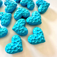 Hearts in Heart 30mm acrylic beads, Blue chunky craft supplies wire bangle jewelry making love beads heart jewelry Valentine’s Day love