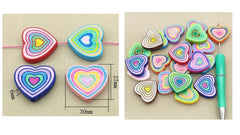 Heart Focal Point 30mm acrylic beads, chunky craft supplies wire bangle jewelry making, love pen beads jewelry Valentines slider 3D Pop Art