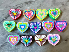 Heart Focal Point 30mm acrylic beads, chunky craft supplies wire bangle jewelry making, love pen beads jewelry Valentines slider 3D Pop Art